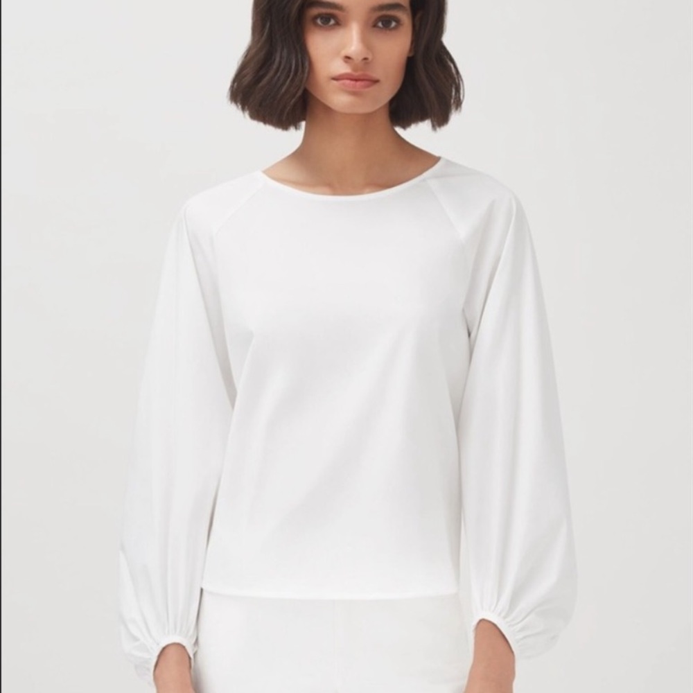 NWT CUYANA Poplin Open Back Blouse XS